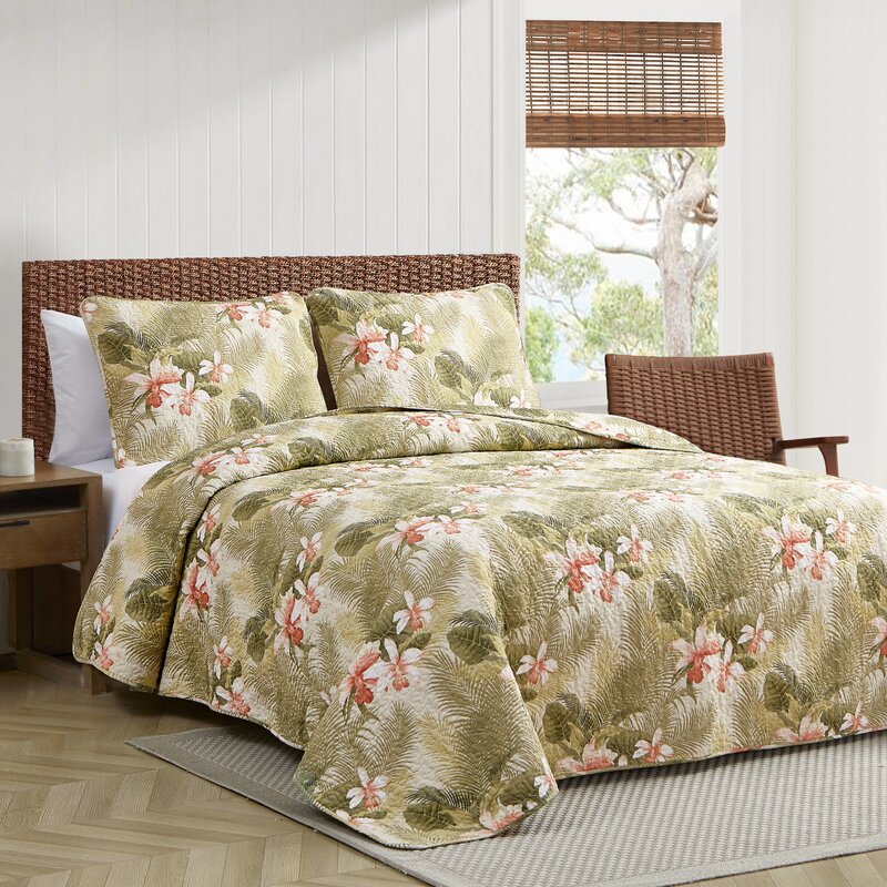 Tommy Bahama Home Tropical Orchid Reversible Quilt Set & Reviews | Wayfair